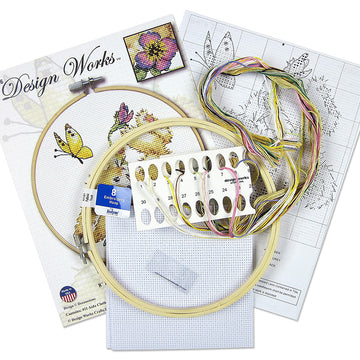 Design Works Bunny Cross Stitch Kit - 8in Round