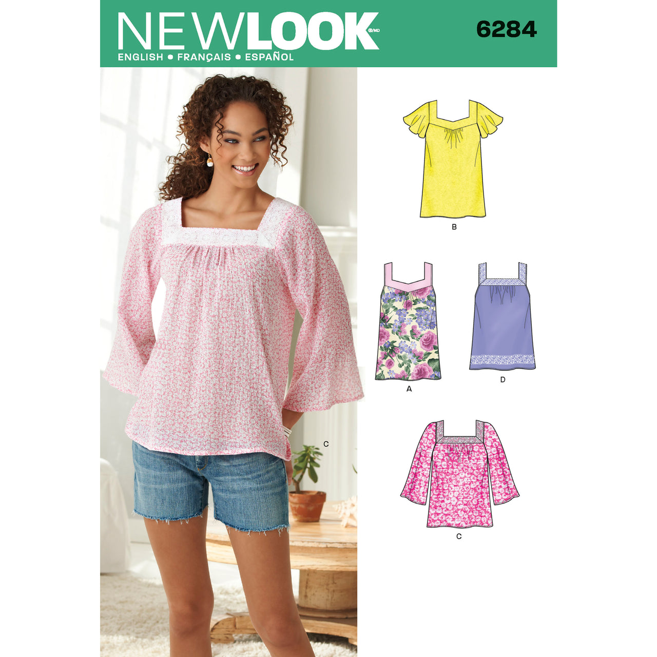 New Look Misses' Pullover Top in Two Lengths 6284 - Paper Pattern, Size A (10-12-14-16-18-20-22)