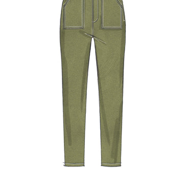 McCall's Misses' Flared Jeans and Overalls, Skinny Jeans, and Shortalls M7547 - Sewing Pattern