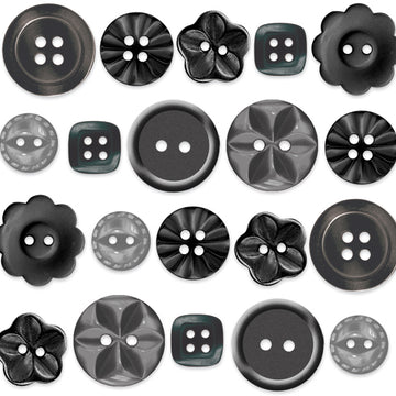 Doodlebug Boutique Buttons 20/Pkg - Beetle Black