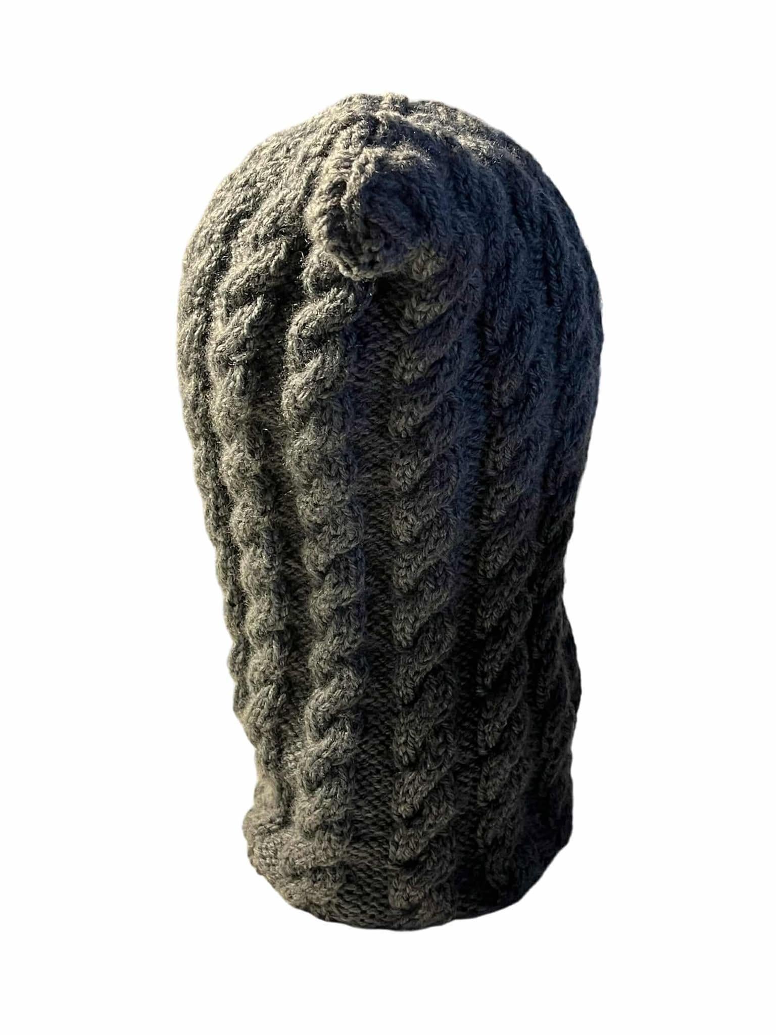 Turtleneck Cabled Neck Warmer Hoodie Knitting Pattern