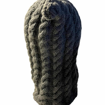Turtleneck Cabled Neck Warmer Hoodie Knitting Pattern