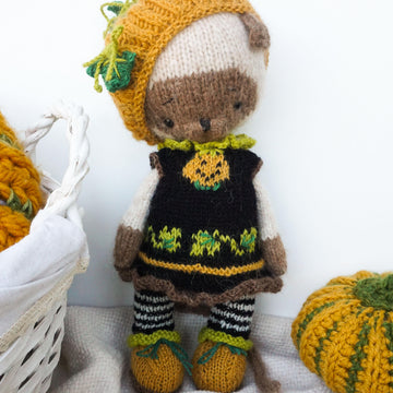 Knitting Toy Clothes Pattern - Baby Pumpkin for 25cm/10'' toys