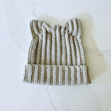 Ribbed Cat Ear Beanie
