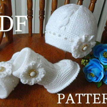 Knitted Baby Hat, Knitted Baby Booties