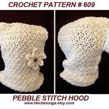 609 CROCHET HOOD, Pebble stitch, children, adult