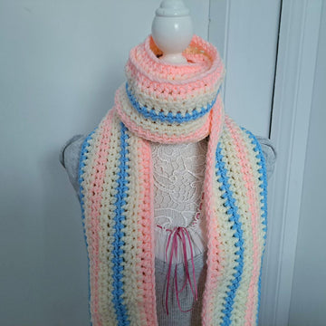Crochet Pastel Princess Scarf Pattern/Tutorial