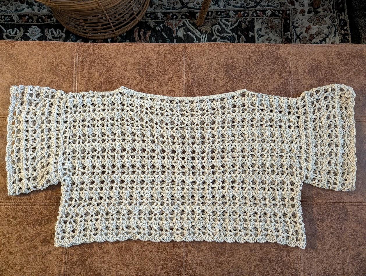 Seafoam Serenity Crochet Pullover Top