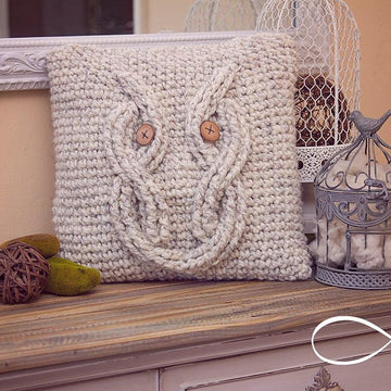 Infinity Crochet Owl Pillow