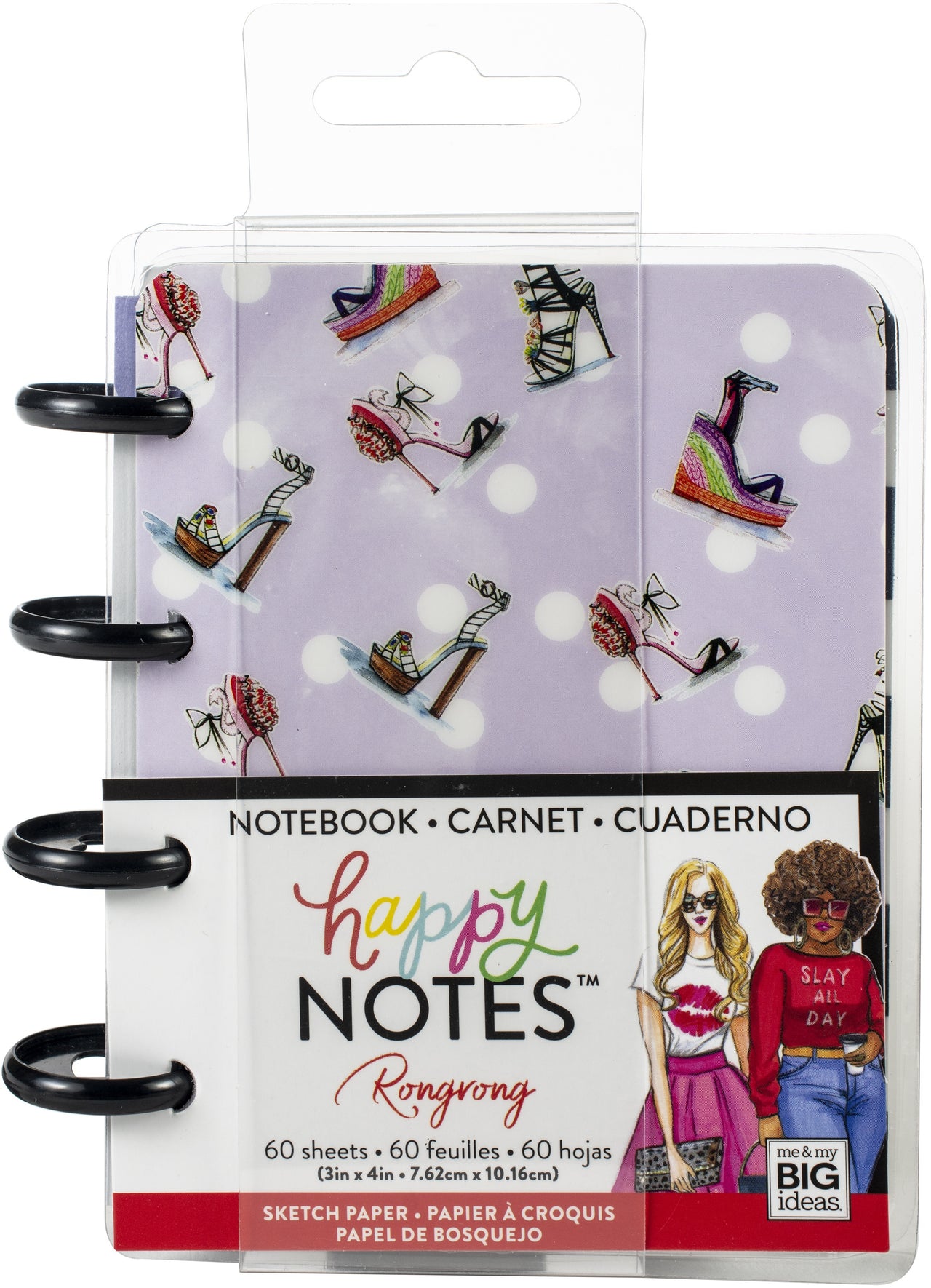 Happy Planner X Rongrong Micro Memo Book W/60 Sheets - Heels Purple