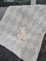 Diamond Checkers Filet Blanket