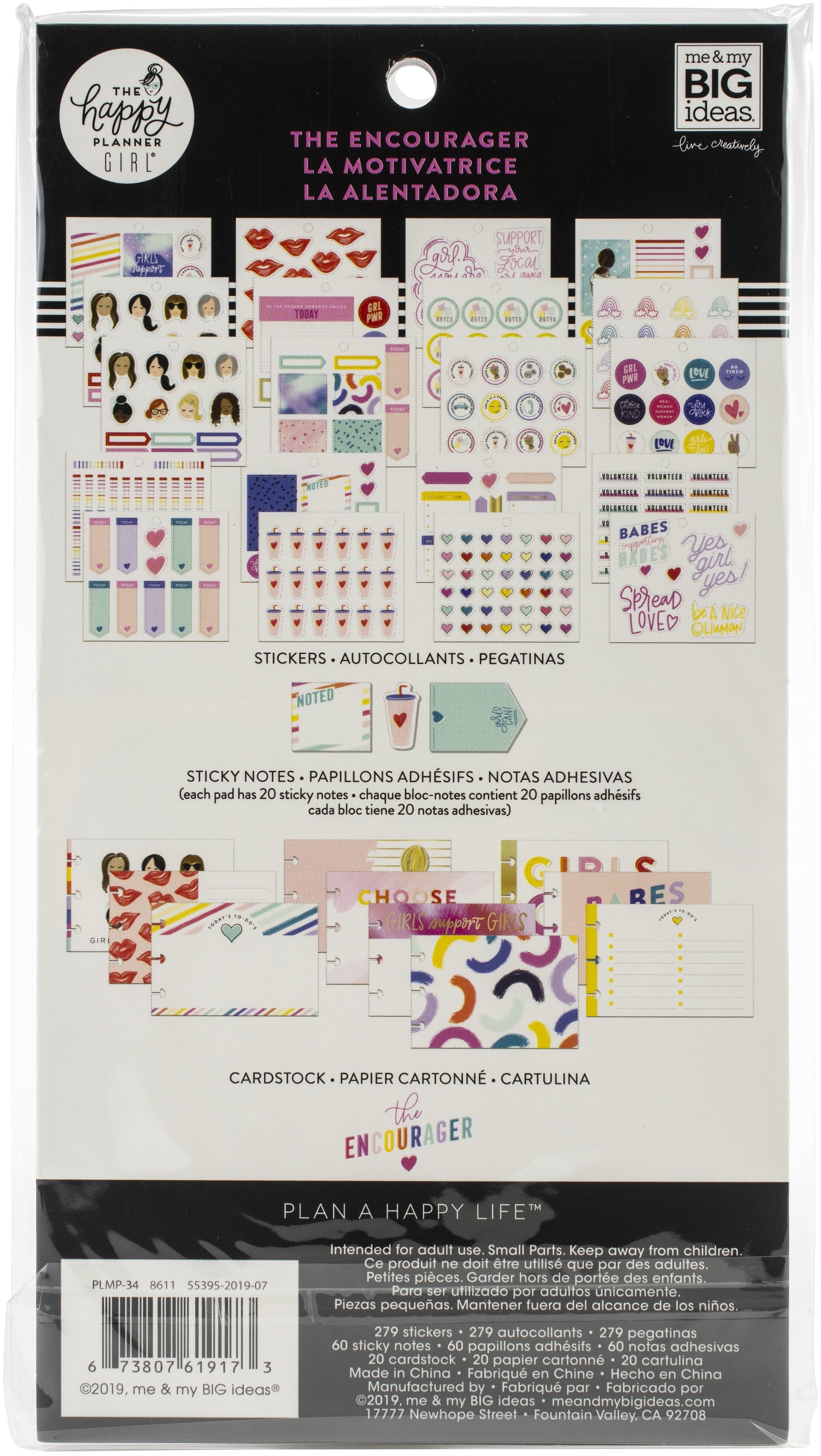 Happy Planner Note Cards/Sticky Note Multi Pack - Encourager, 359/ Pkg