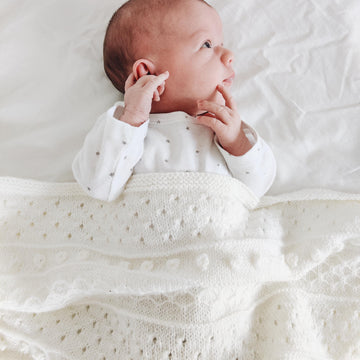 Angus Baby Layette Set - Blanket, Cardigan and Bonnet