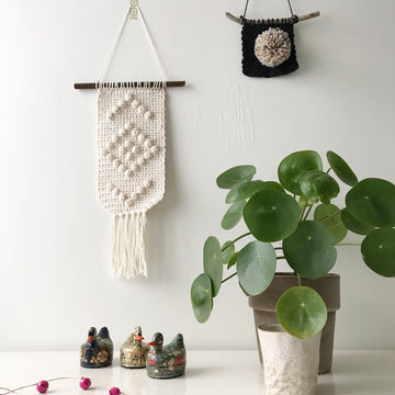 Arrow & Diamond Bobble wall-hanging