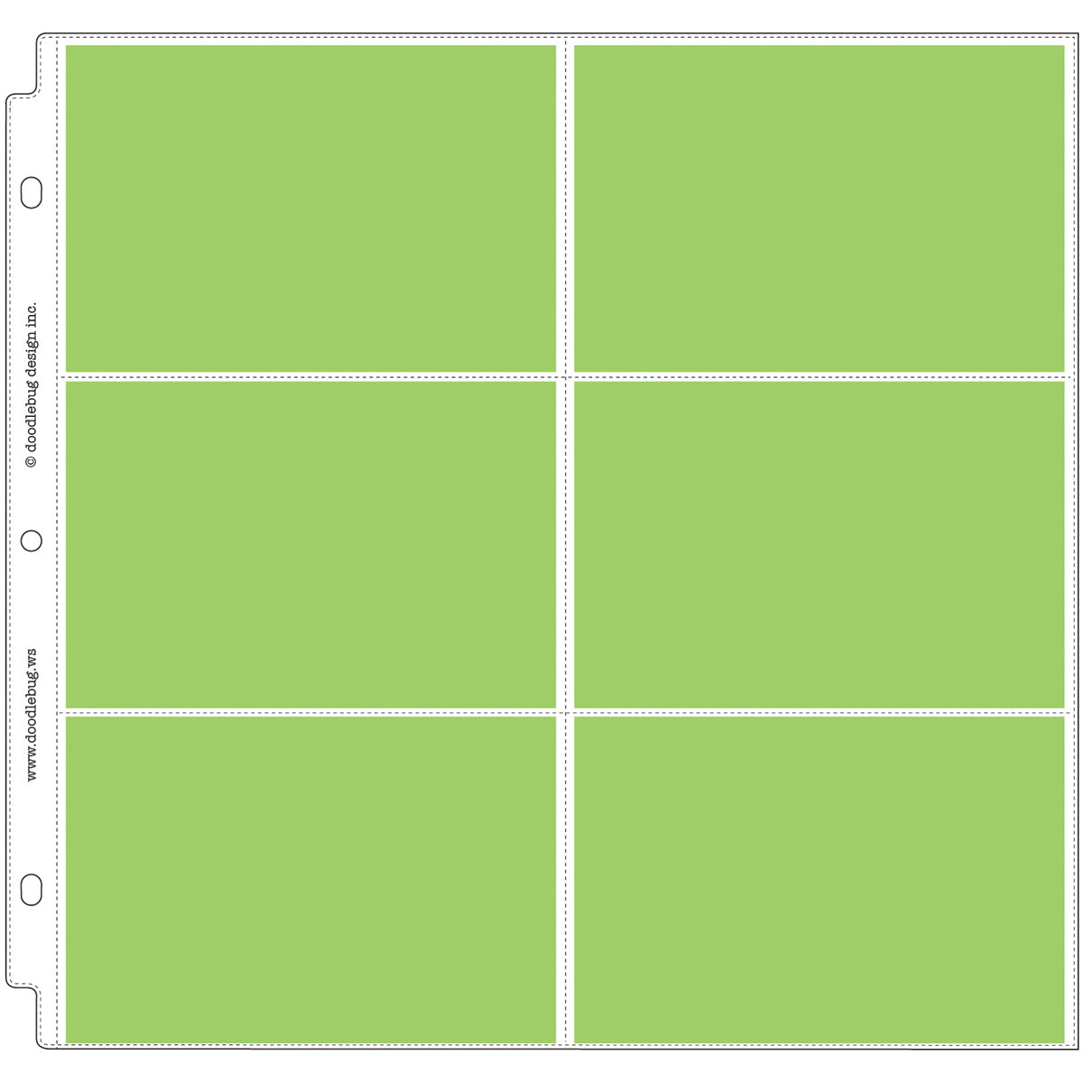 Doodlebug Page Protectors 12"X12" 12/Pkg - (6) 6"X4" Pockets