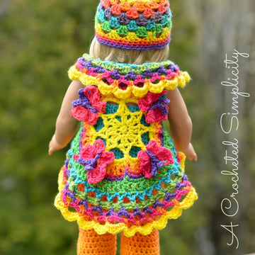 18" Doll Boho Butterfly 5 piece Set