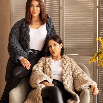 Cabled Knit Cardigan Knitting Pattern, Chunky Cardigan Knitting Pattern, Oversized Knit Cardigan PATTERN, Women's Cardigan Pattern