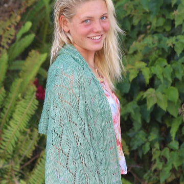 Ona Cable Lace Shawl