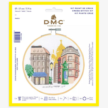 DMC Paris Cross Stitch Kit - 5.9in