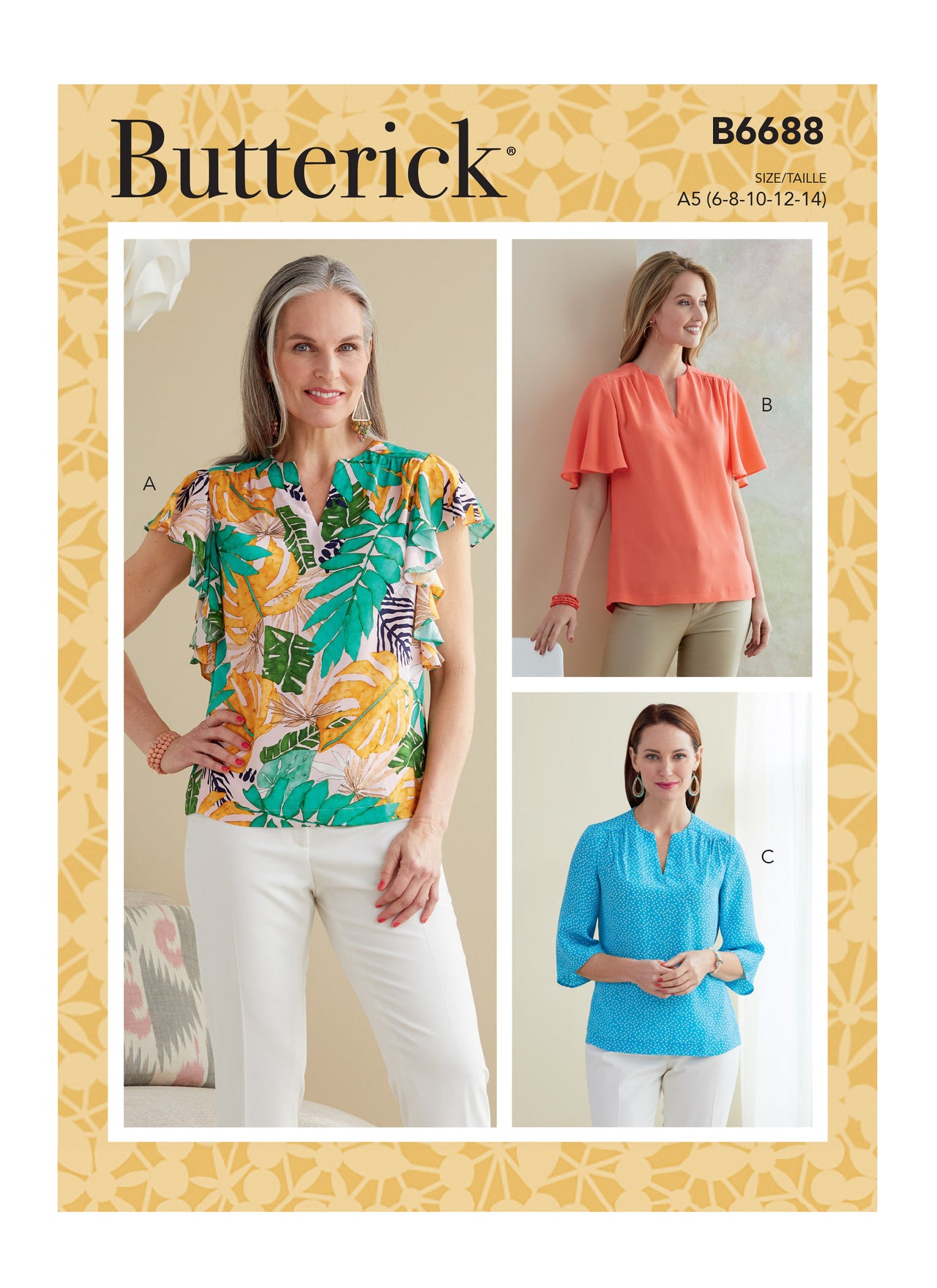 Butterick Misses' Top B6688 - Sewing Pattern