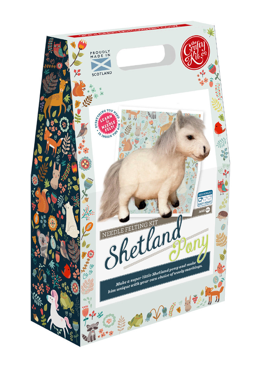 The Crafty Kit Company Shetland Pony Needle Felting Kit - 190 x 290 x 94mm