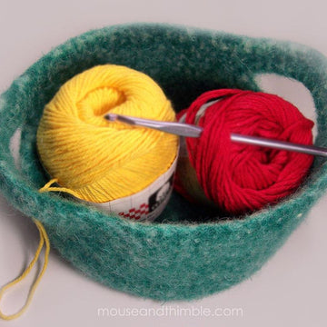 Felted Wool Handle Baskets 6374