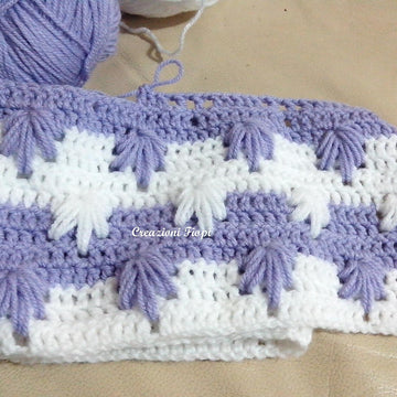 Zigzag puff aloe stitch baby blanket