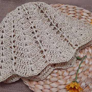 Crochet Summer Hat with Paper Yarn