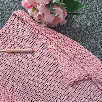 Crochet Blush Rose Shawl Pattern