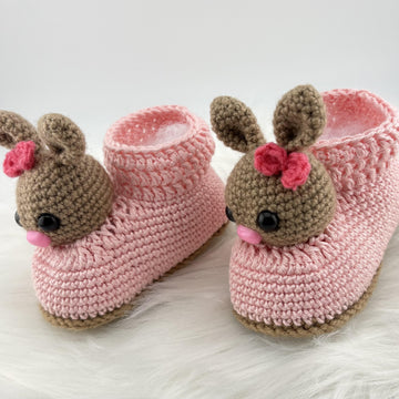 Bunny Baby Boot – Crochet Booties Pattern Available in English and Portuguese