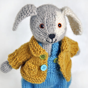 Sweet knitted puppy dog Buster