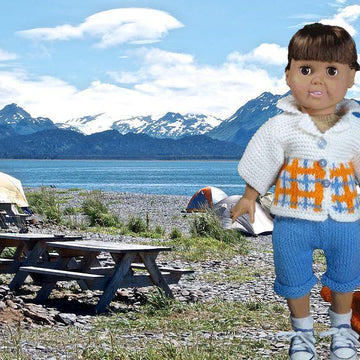 Camping Trip, Knitting Patterns fit American Girl and other 18-Inch Dolls