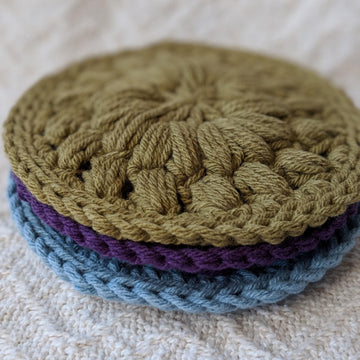 Puff Stitch Coasters
