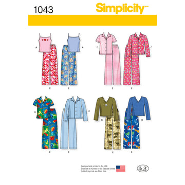 Simplicity Child's, Girls' and Boys' Separates 1043 - Sewing Pattern
