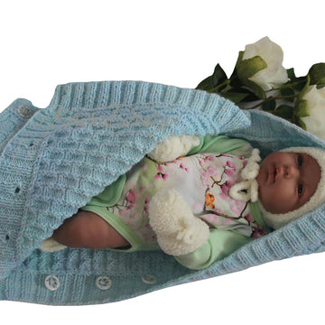 Baby doll sleeping bag blue
