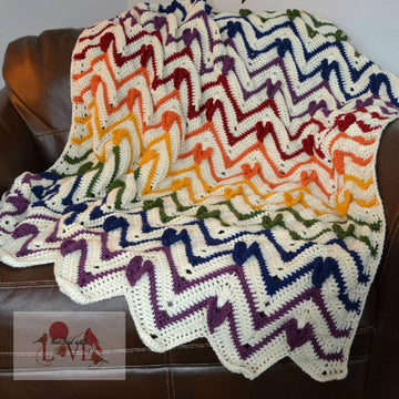 Heartbeat Chevron Afghan