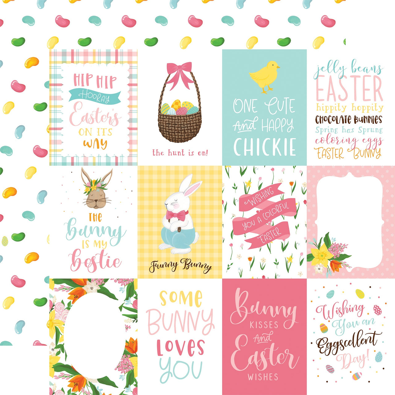 Echo Park Paper I Love Easter Double-Sided Cardstock 12"X12" 25/Pkg - 3"X4" Journaling Cards