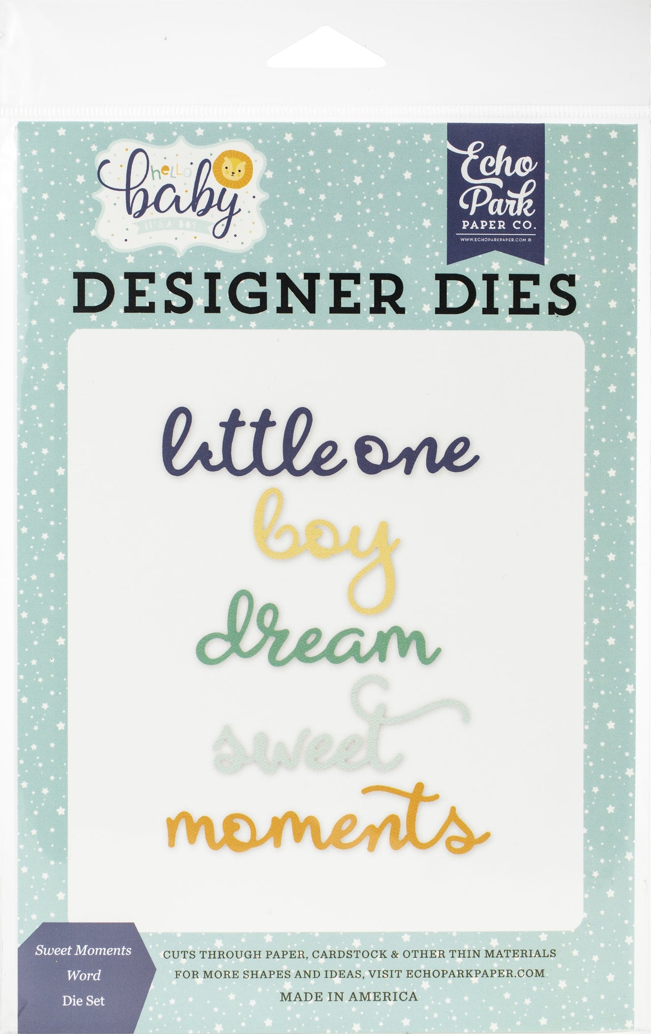 Echo Park Paper Echo Park Dies - Sweet Moments Words