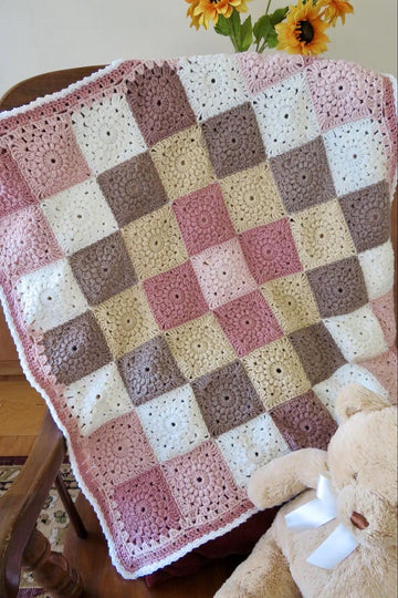 Wrapped in Sunbursts Baby Blanket - Lion Brand Mandala (DK Weight)