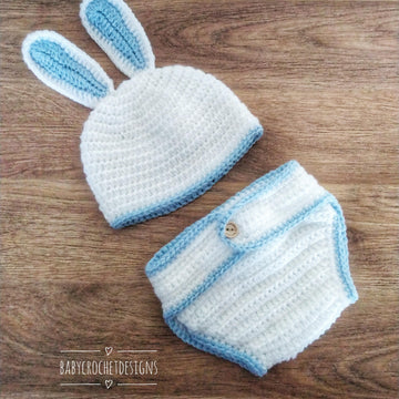 Easter Bunny Hat and Diaper cover