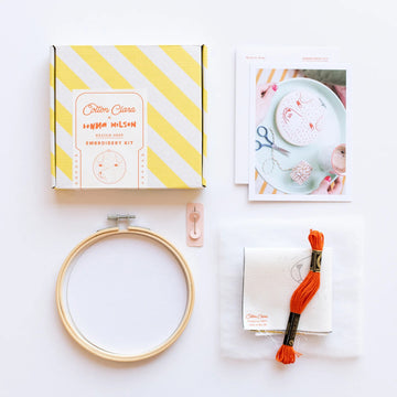 Cotton Clara Donna Wilson Scamp the Dog Hoop Embroidery Kit - 13cm