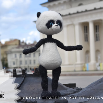 Crochet Pattern Basi the Panda Amigurumi toy