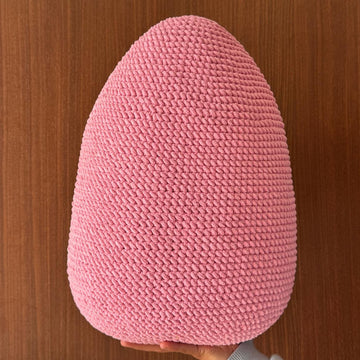 Egg Pillow with 3D Flowers