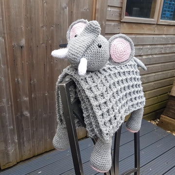 3 in1 Safari Elephant Folding Baby Blanket Toy Lovey