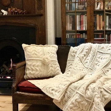 Cable Squares Afghan and Cushion Cover