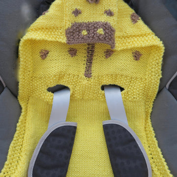 Giles Giraffe Hooded Baby Car Seat Blanket