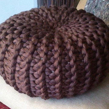 4 Knitted Pouf Floor cushion Patterns & Tutorials Pouffe