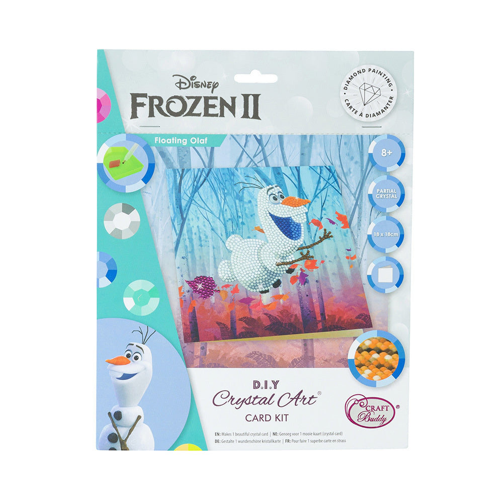 Crystal Art Floating Olaf, 18x18cm Card Diamond Painting Kit
