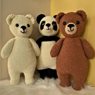 Bear Crochet Bundle: Teddy, Panda, Polar Bear Amigurumi (PDF Pattern)