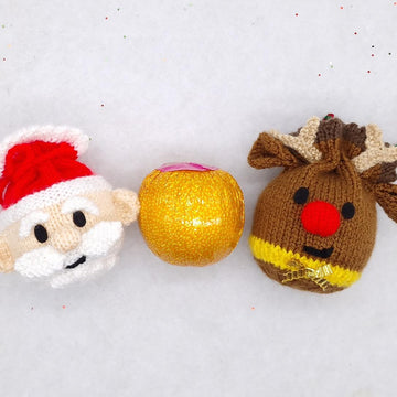 Chocolate Orange Sack Gift Bags - Santa & Reindeer